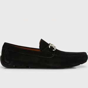 Ferragamo Parigi Gancini leather/suede shoes